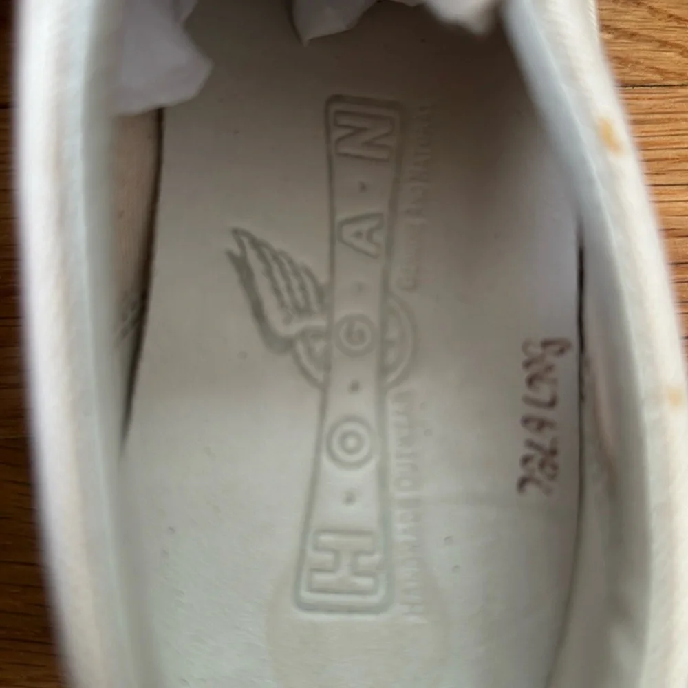 Hogan by TOD'S Scarpa H. Easy Donna Khaki Canvas Sneakers Shoes US 6.5 - Picture 8 of 10